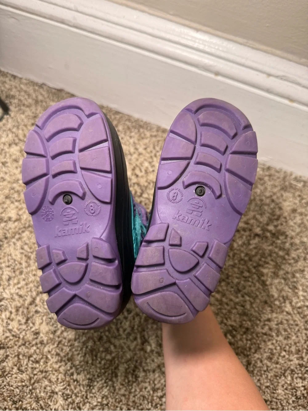 Kamik Kids Purple and Teal Waterproof Winter Boots